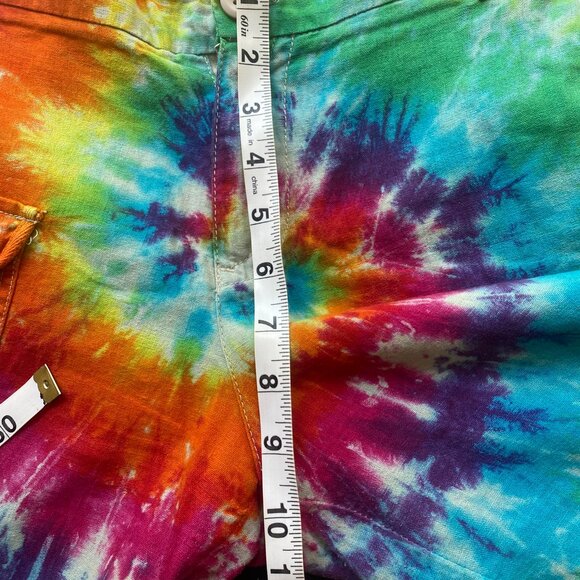 *65-473-You Are FUNtastic Hand dyed DKR Linen 3/4 pants - Picture 3 of 13